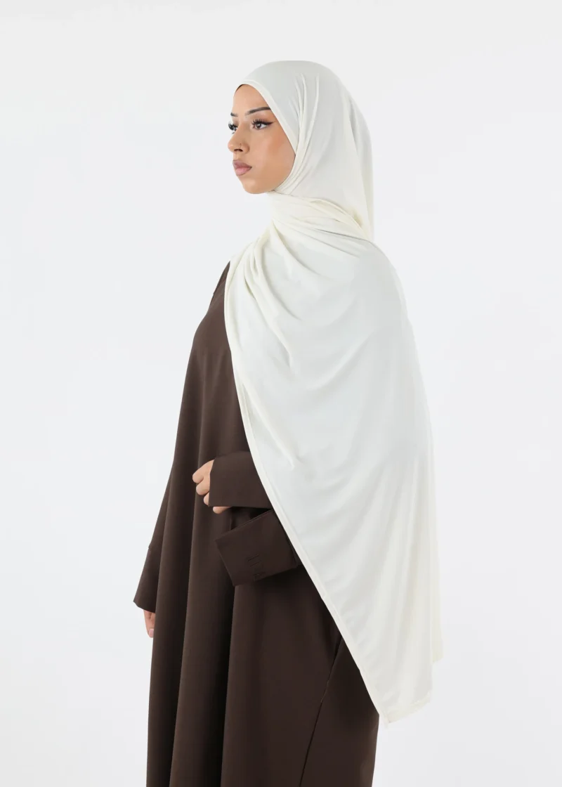 Off White Premium Jersey Hijab