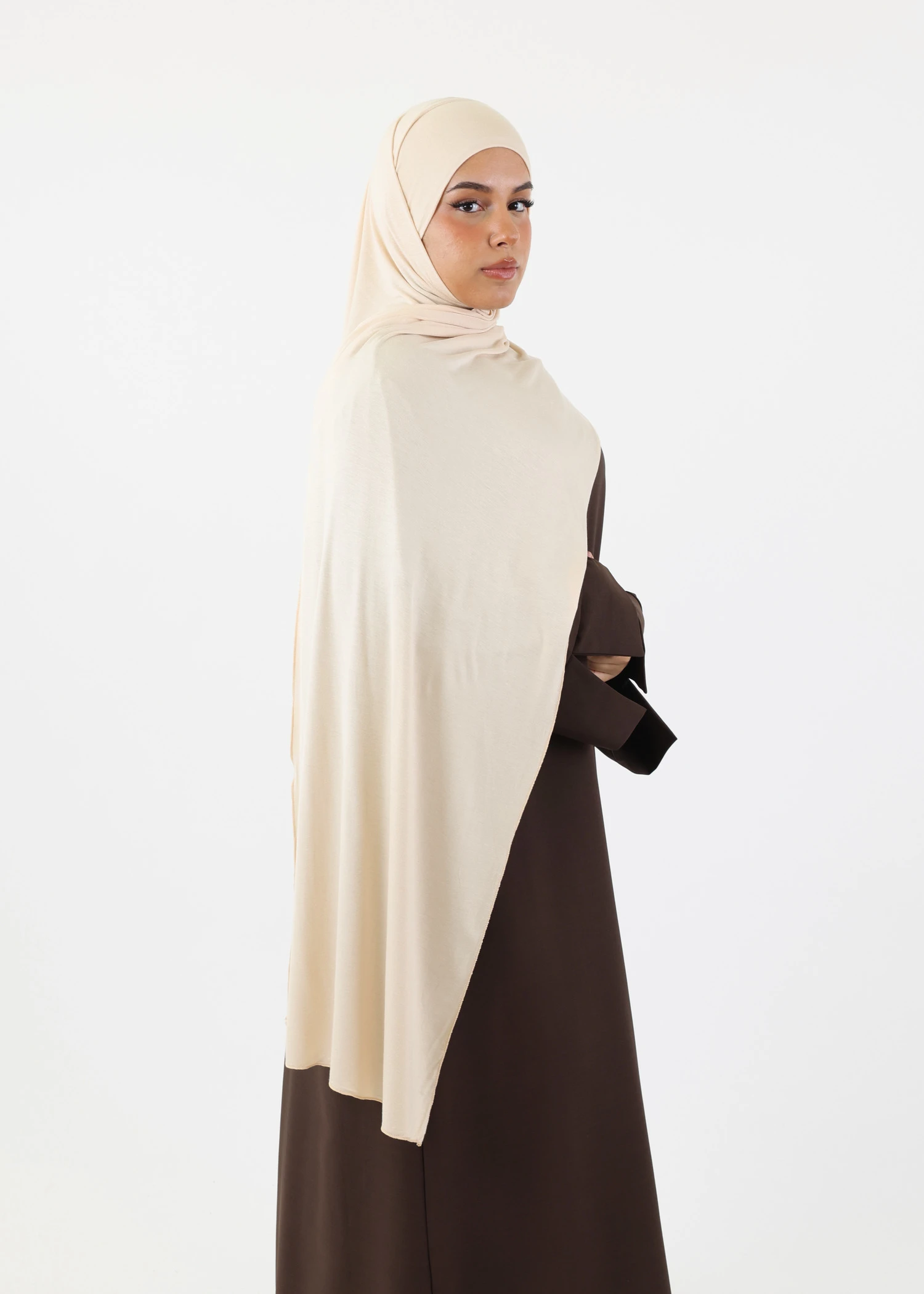 Jersey Instant Hijab Cream