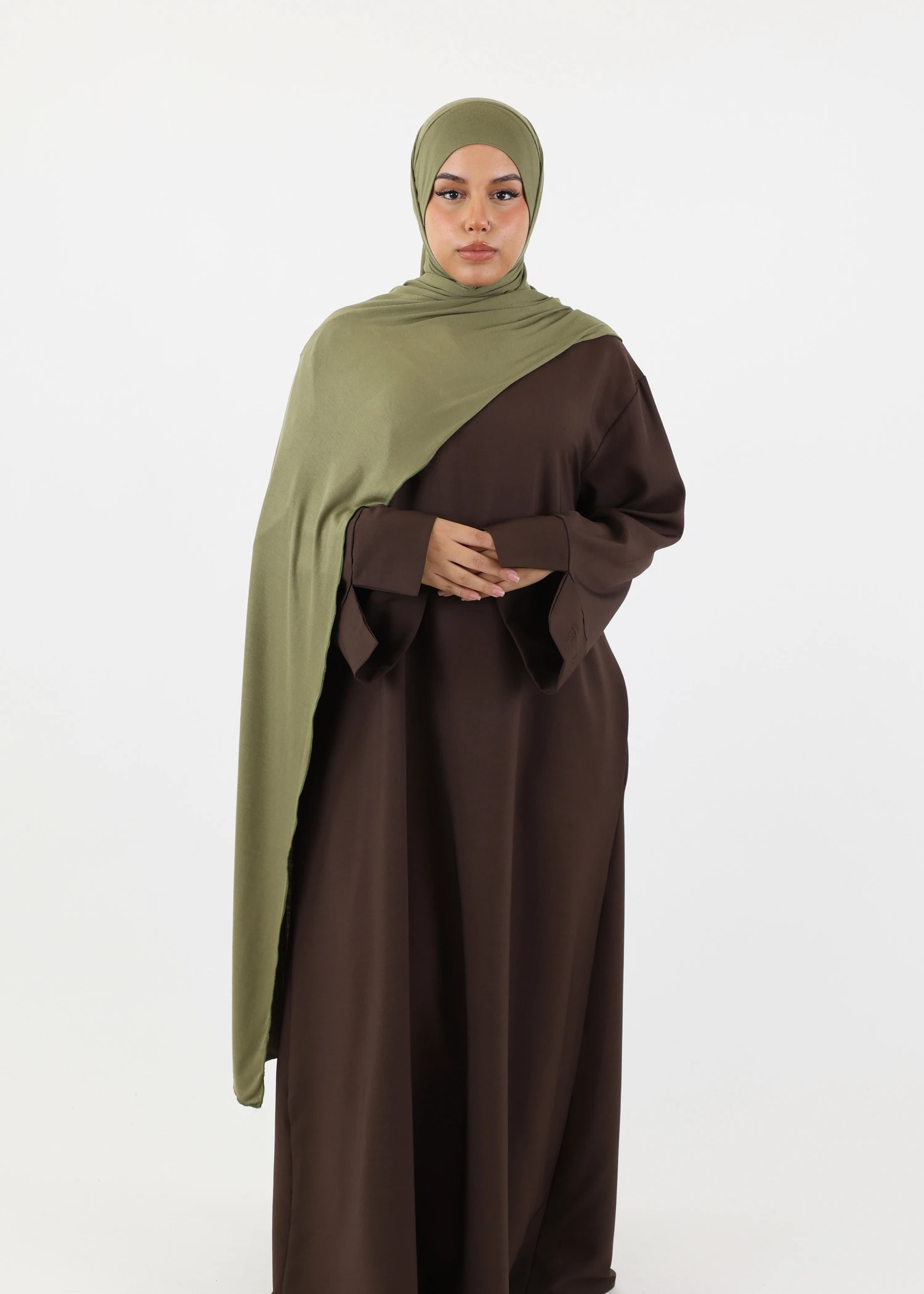 Jersey Instant Hijab Green