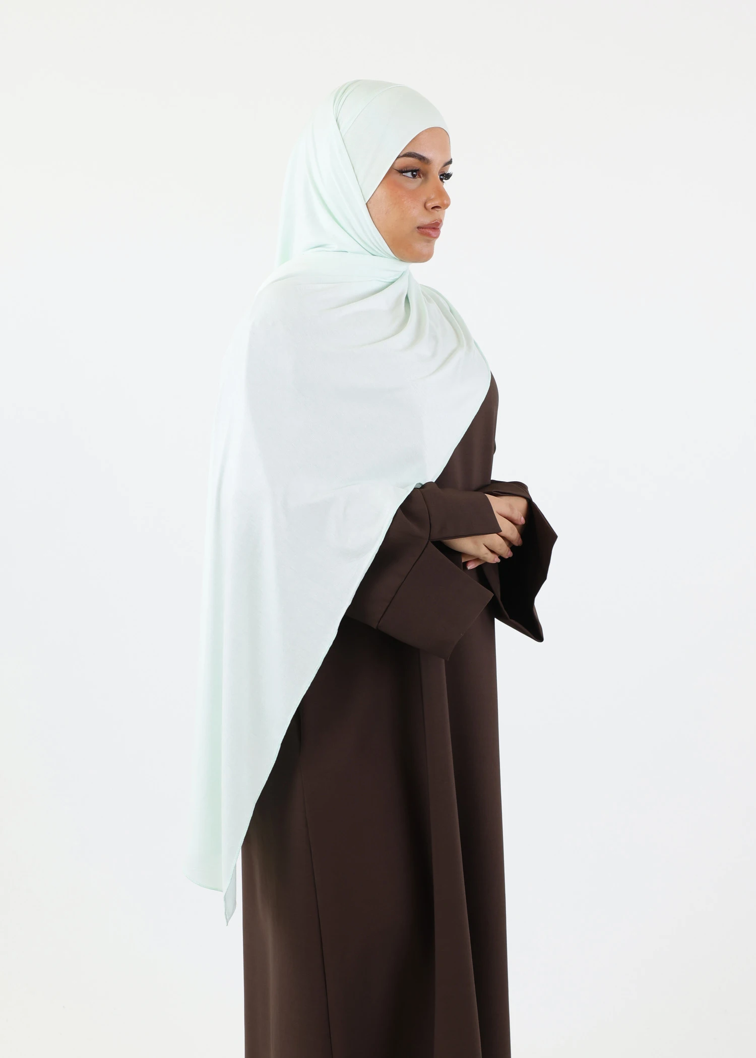 Jersey Instant Hijab Pastel Green