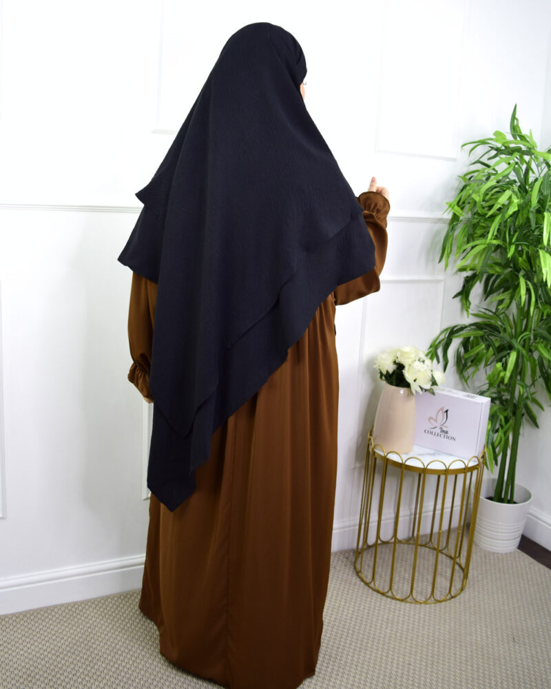 Khimar 2 Layer Jazz Black