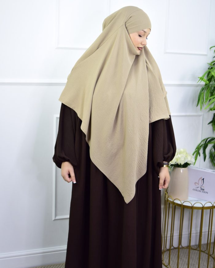 Alternative view of Khimar 2 Layer Jazz Beige