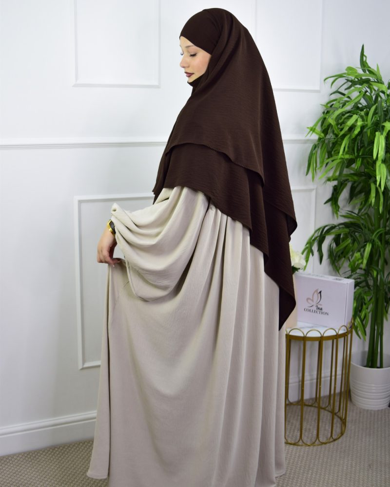 Alternative view of Khimar 2 Layer Jazz Coffee