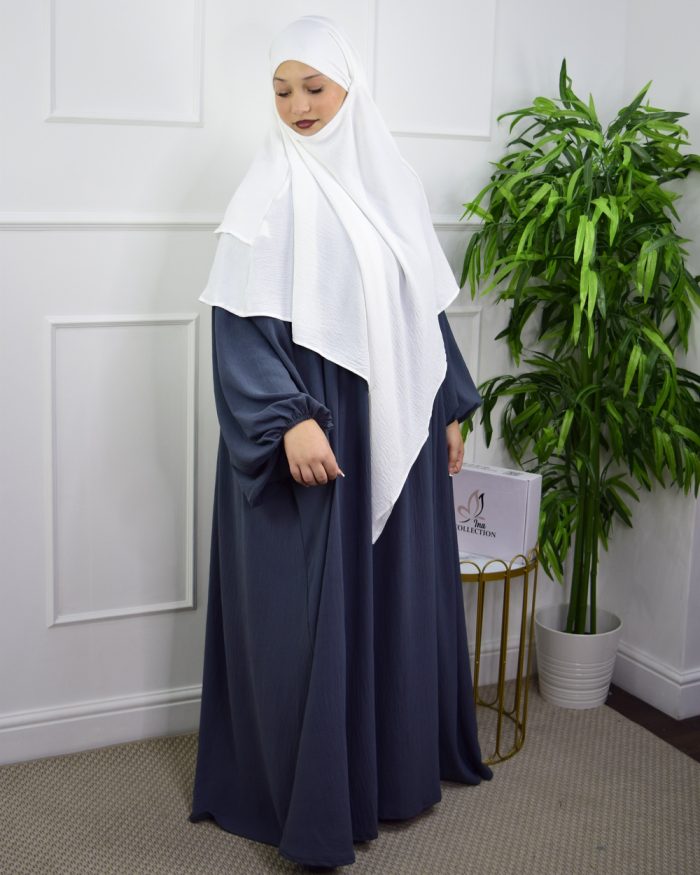 Alternative view of Khimar 2 Layer Jazz White