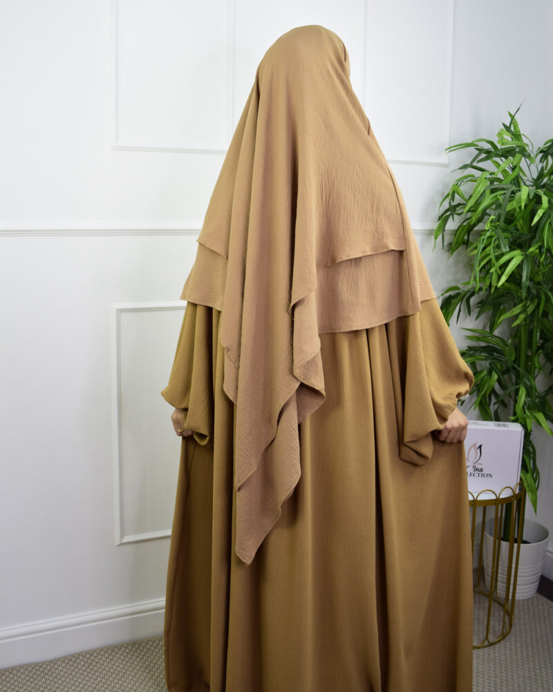 Khimar 2 Layer Jazz Camel