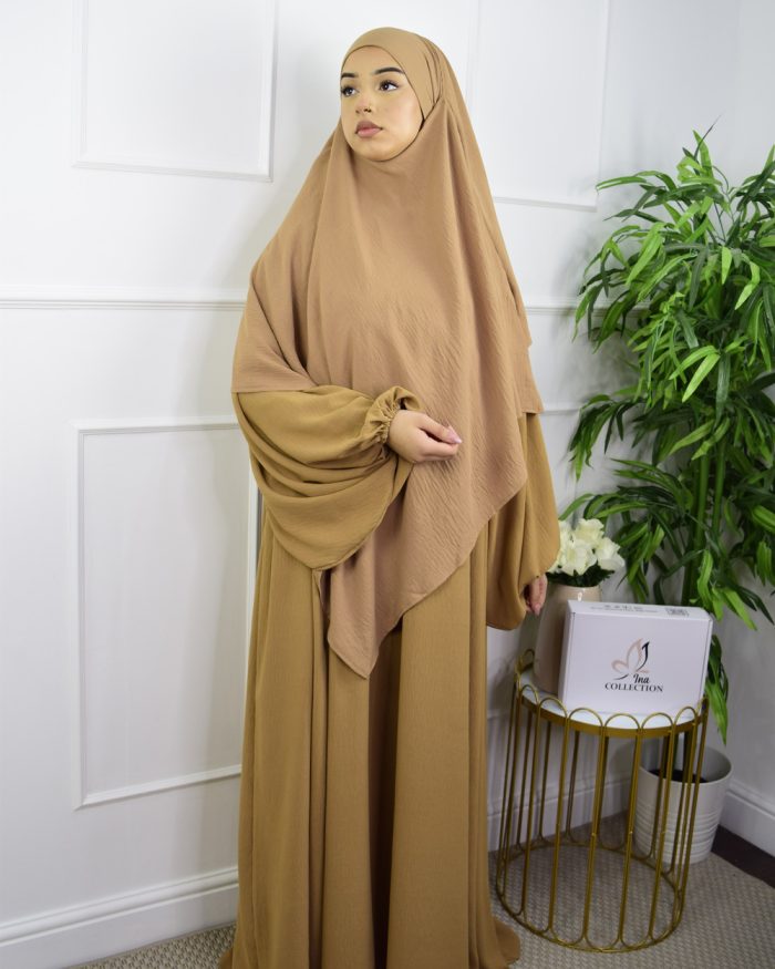 Alternative view of Khimar 2 Layer Jazz Camel