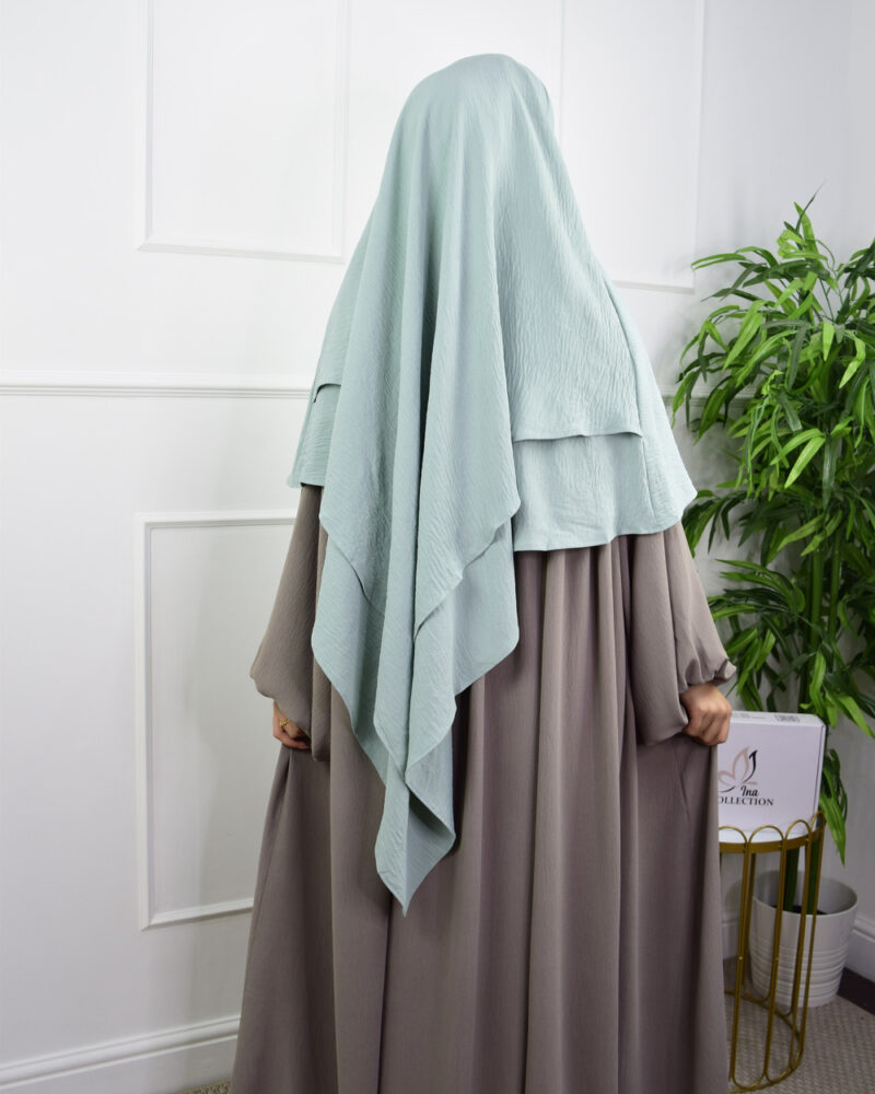 Khimar 2 Layer Jazz Water Green