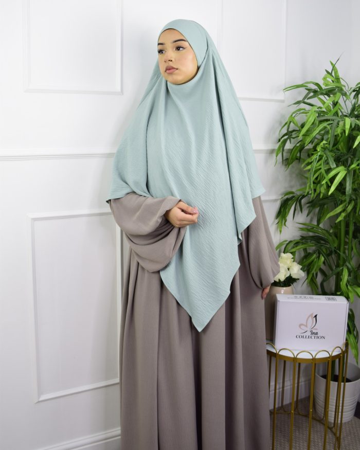 Alternative view of Khimar 2 Layer Jazz Water Green