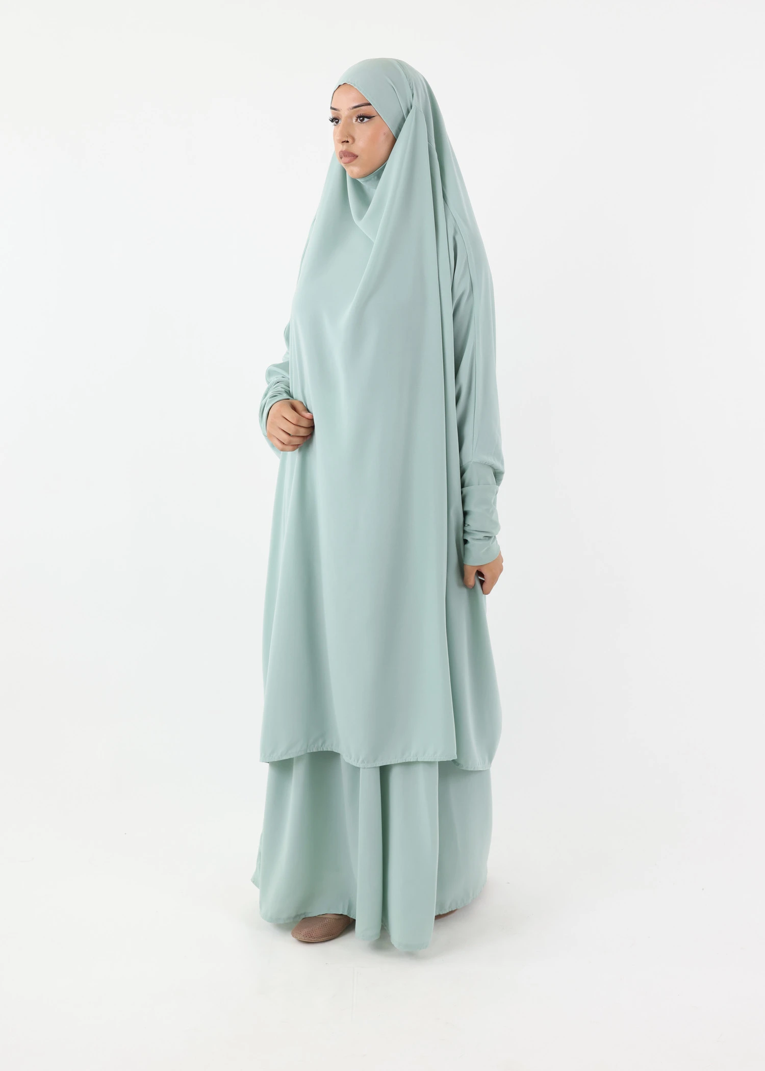 Jilbab Classic Lycra cuffs Water Green