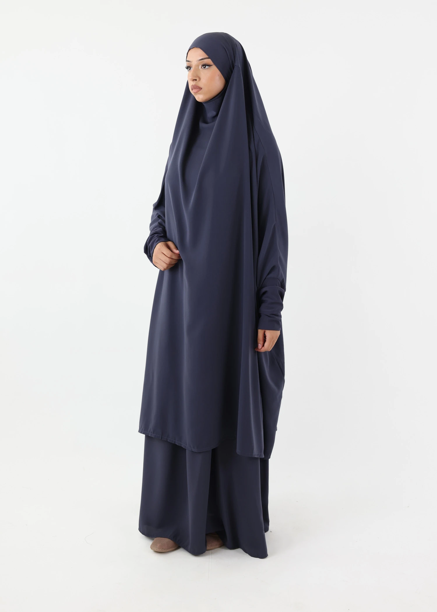 Jilbab Classic Lycra cuffs Dark Blue