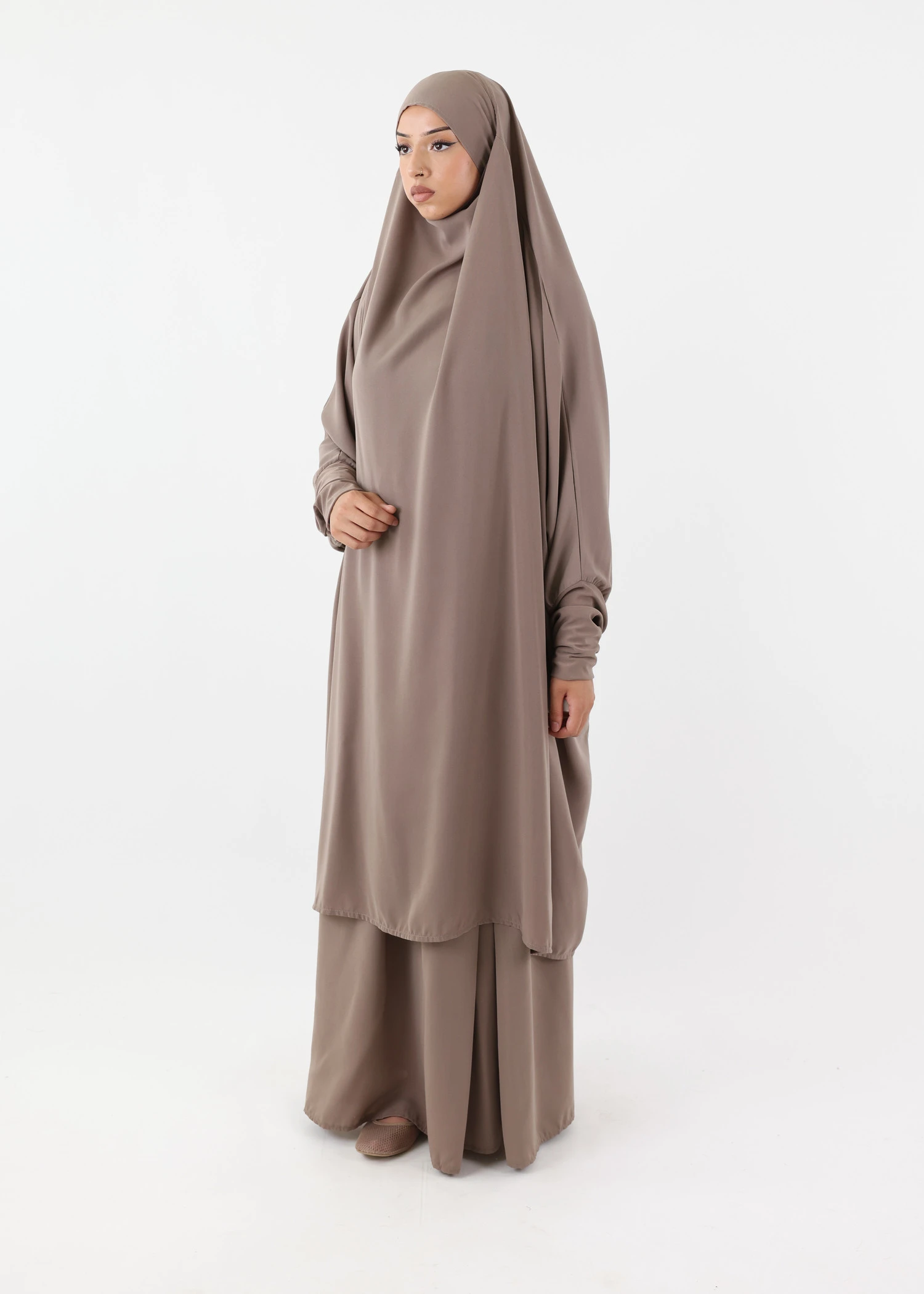 Jilbab Classic Lycra cuffs Taupe