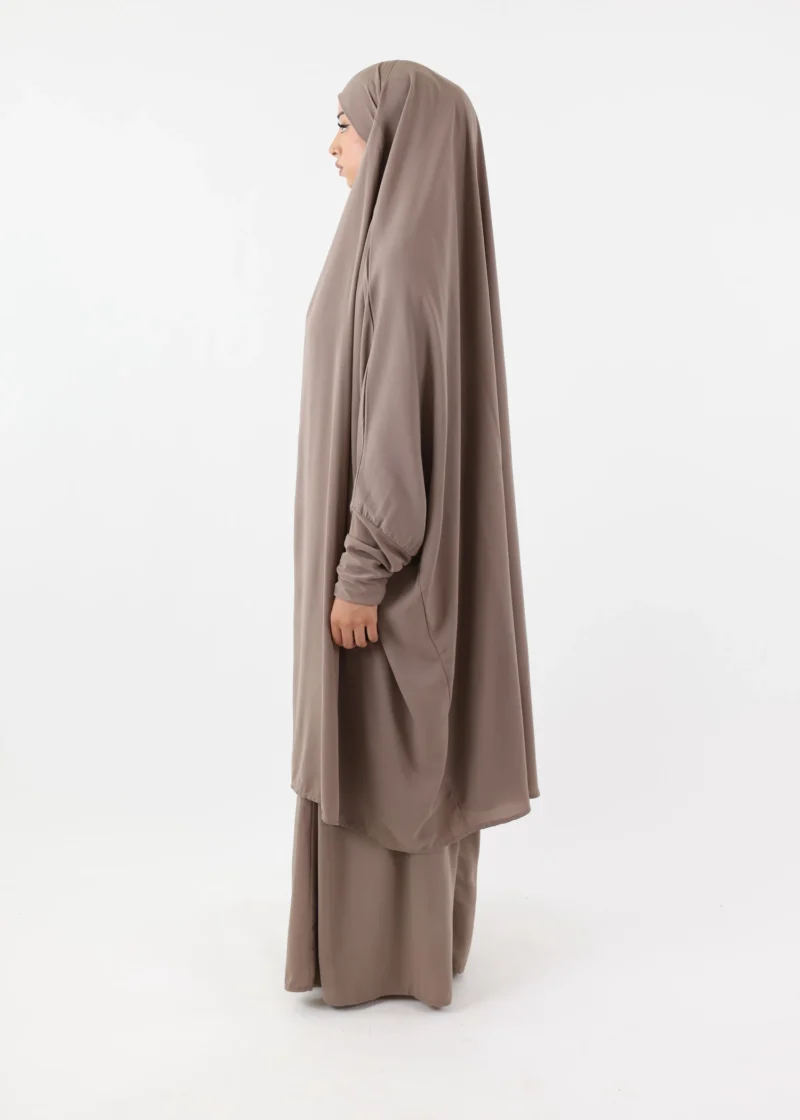 Jilbab Classic Lycra cuffs Taupe - Image 3