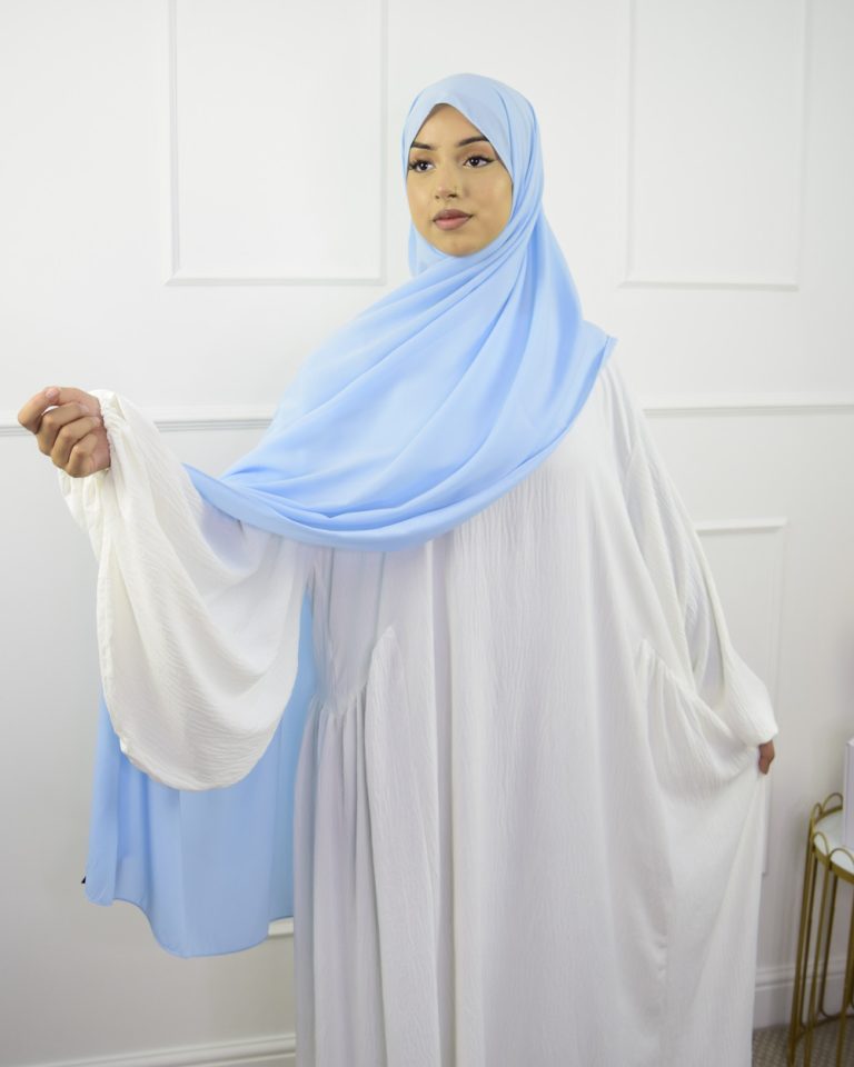 Medina Silk Niqab Set - Blue ( Niqab and Hijab sold separately )