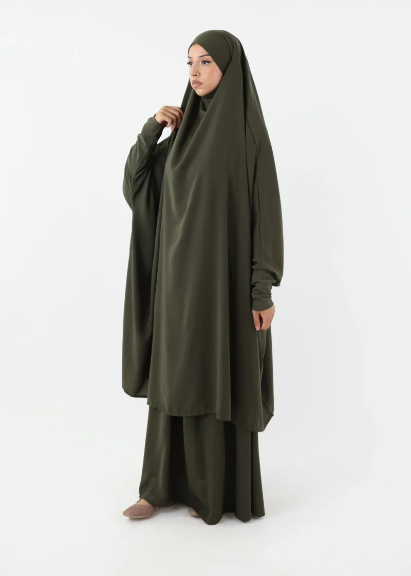 Jilbab Classic Lycra cuffs Khaki
