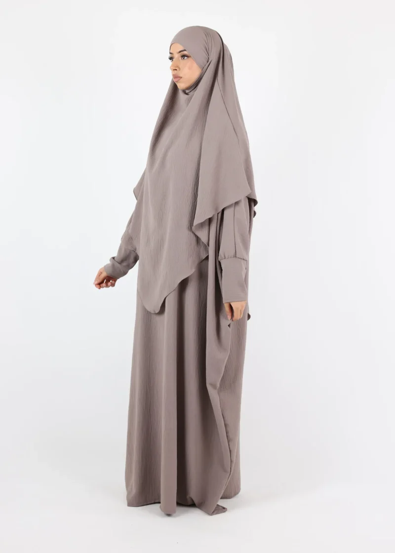Alternative view of ABAYA & KHIMAR SET Taupe