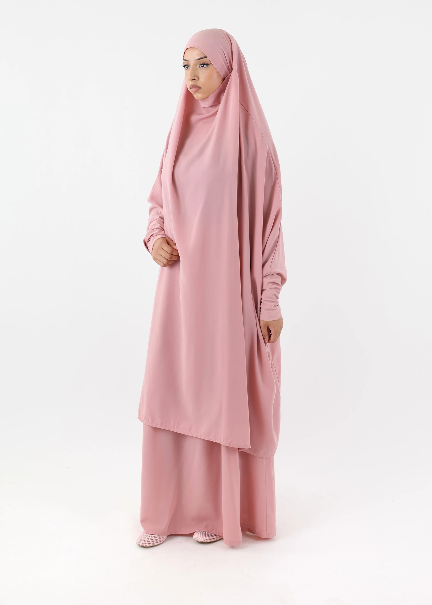 Jilbab Classic Lycra cuffs Pink