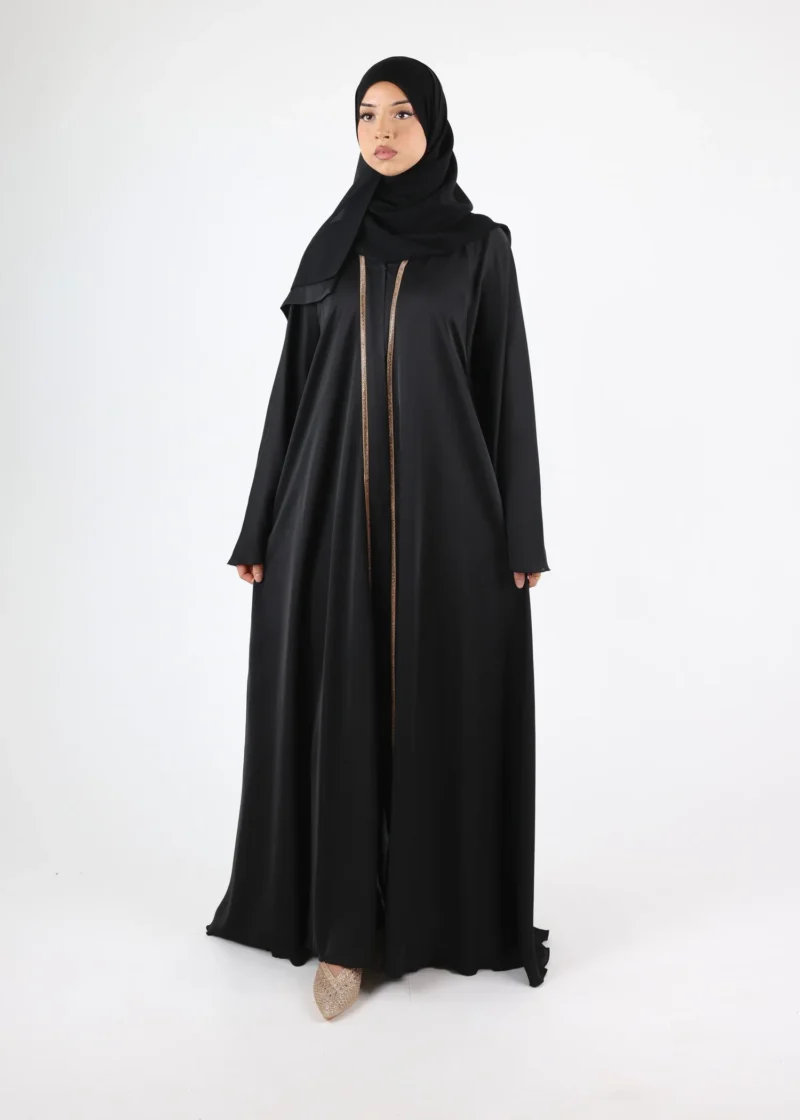 Alternative view of Abaya Doha- Black