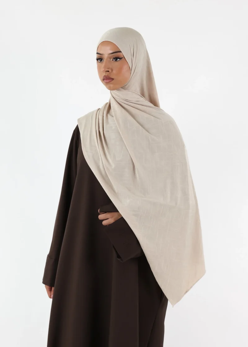 Nala Premium Jersey Hijab Cream - Image 3