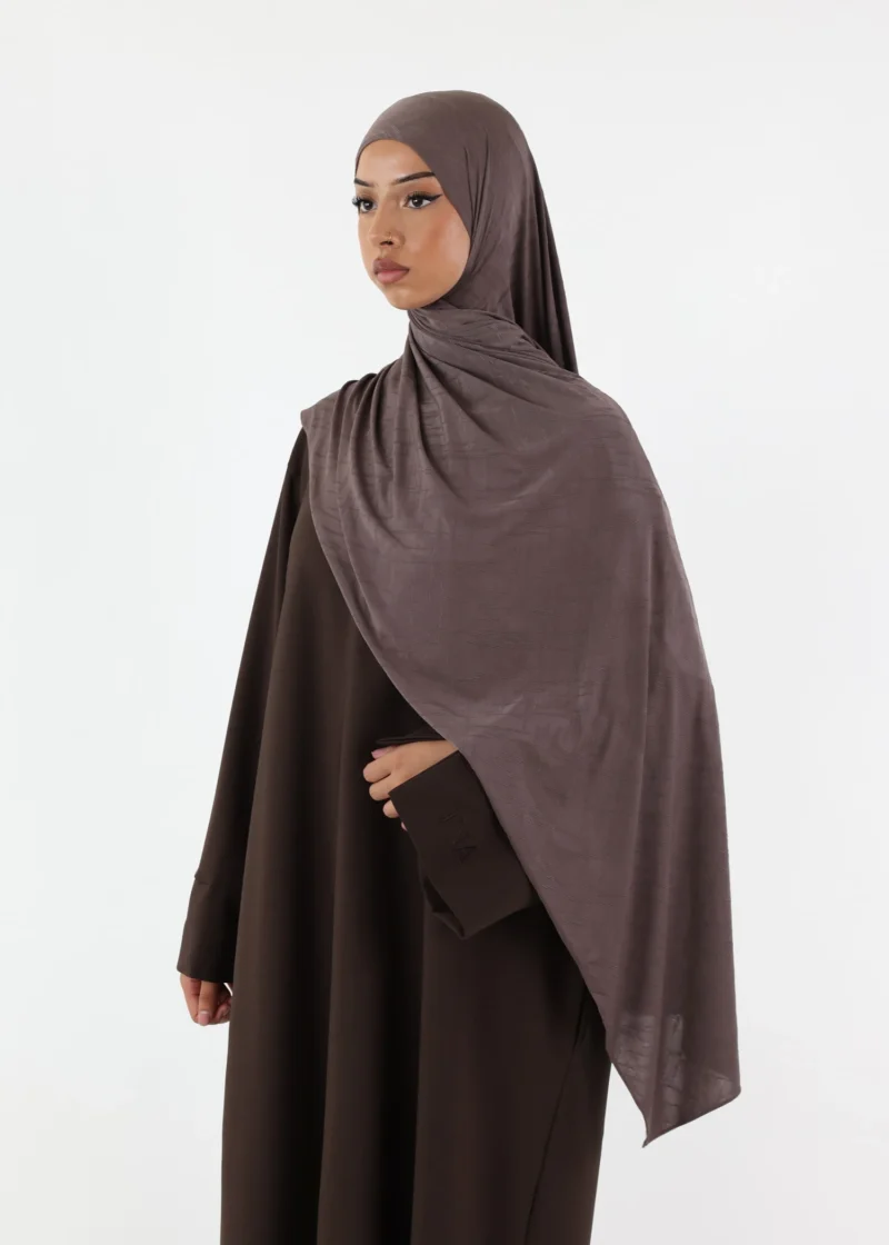 Alternative view of Nala Premium Jersey Hijab Dark Taupe