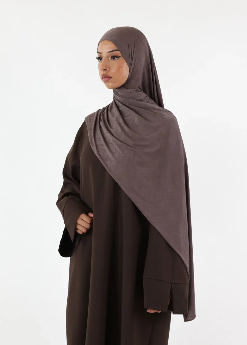 Nala Premium Jersey Hijab Dark Taupe - Image 3