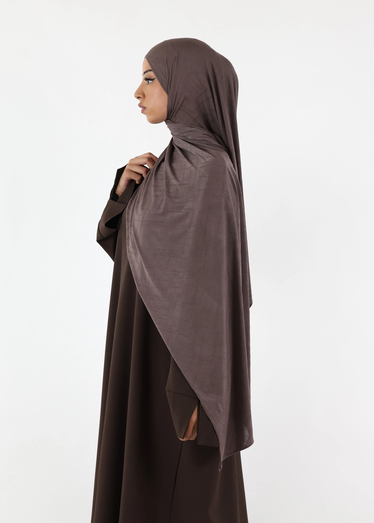 Nala Premium Jersey Hijab Dark Taupe