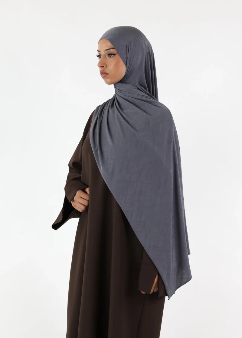 Nala Premium Jersey Hijab Grey - Image 4