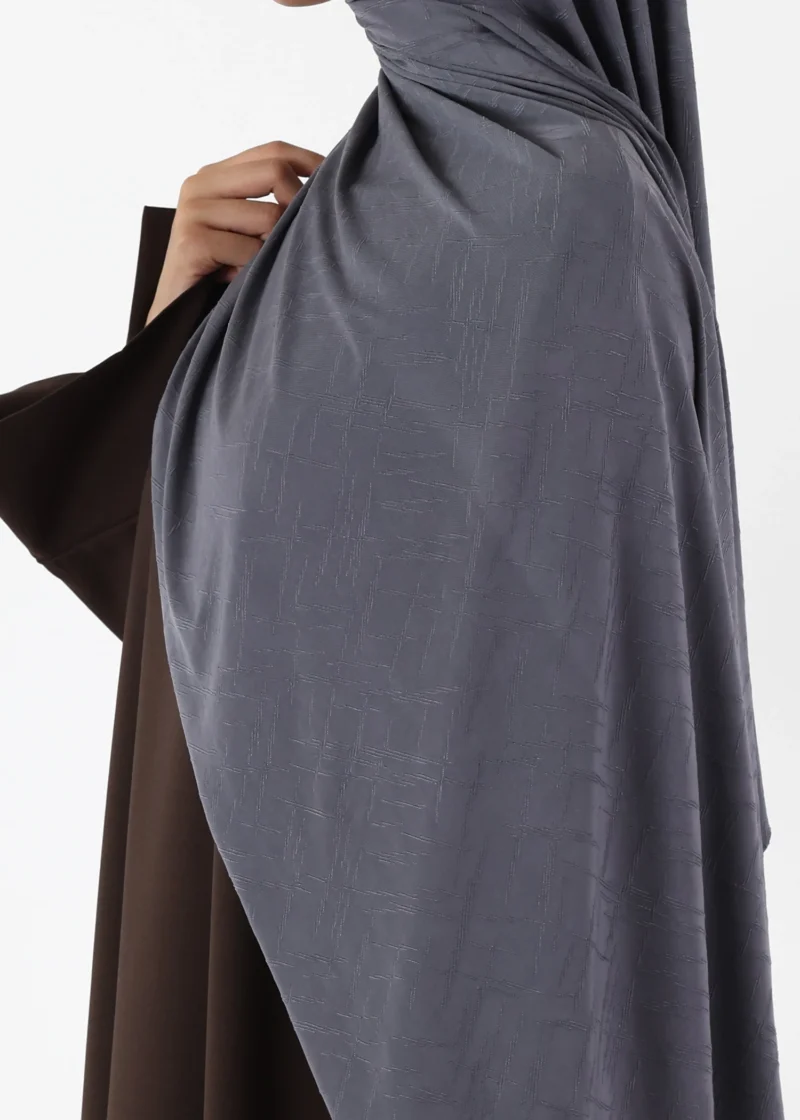 Nala Premium Jersey Hijab Grey - Image 3