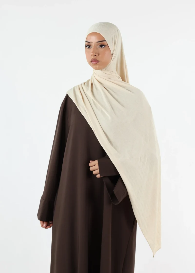 Safa Premium Jersey Hijab Cream - Image 3