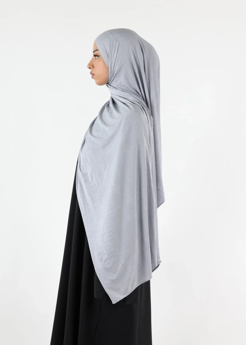Safa Premium Jersey Hijab Light Grey - Image 3