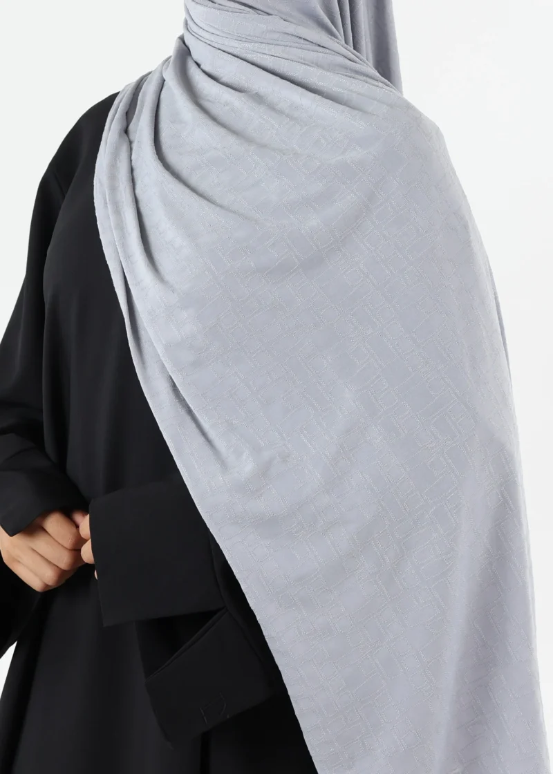 Safa Premium Jersey Hijab Light Grey - Image 4
