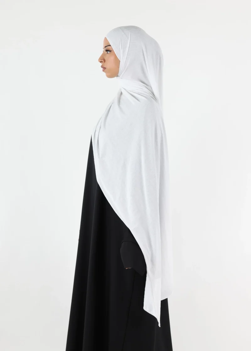 Safa Premium Jersey Hijab White - Image 3