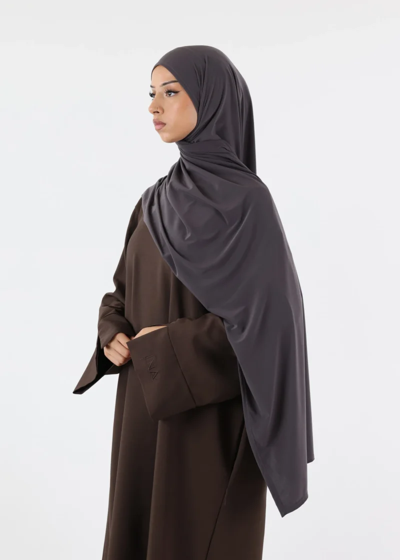 Premium Jersey Hijab Dark Grey