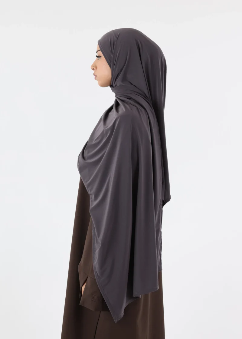 Alternative view of Premium Jersey Hijab Dark Grey