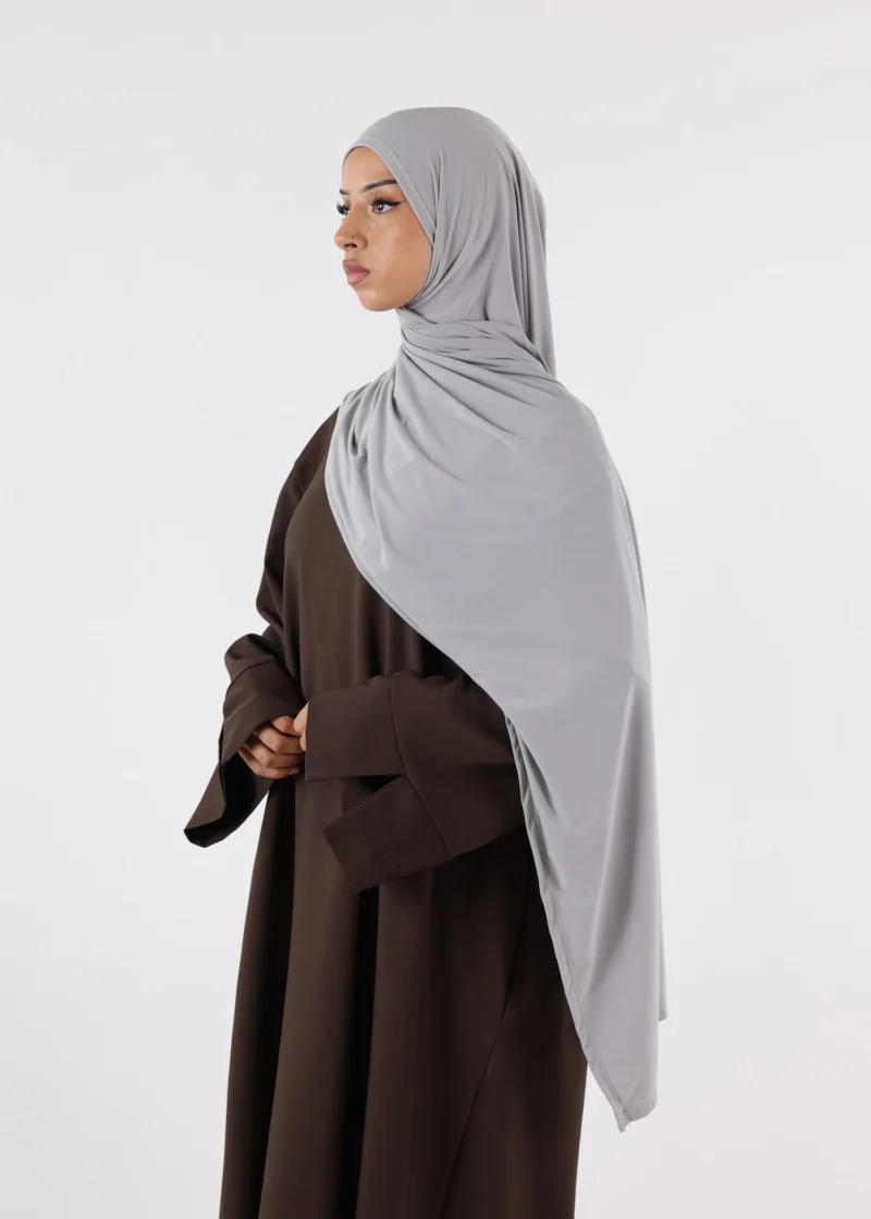 Premium Jersey Hijab Light Grey