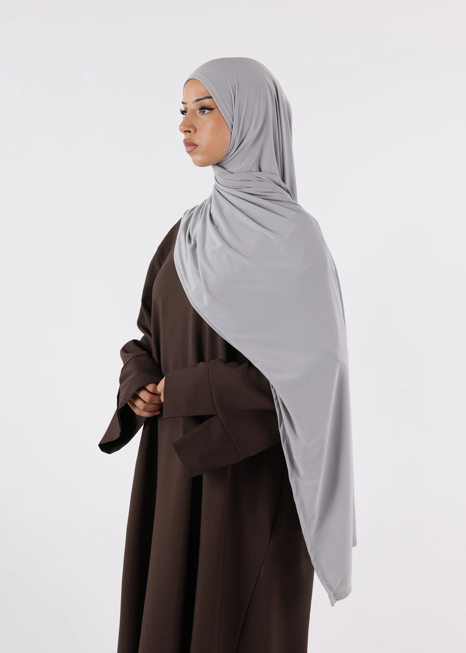 Premium Jersey Hijab Light Grey