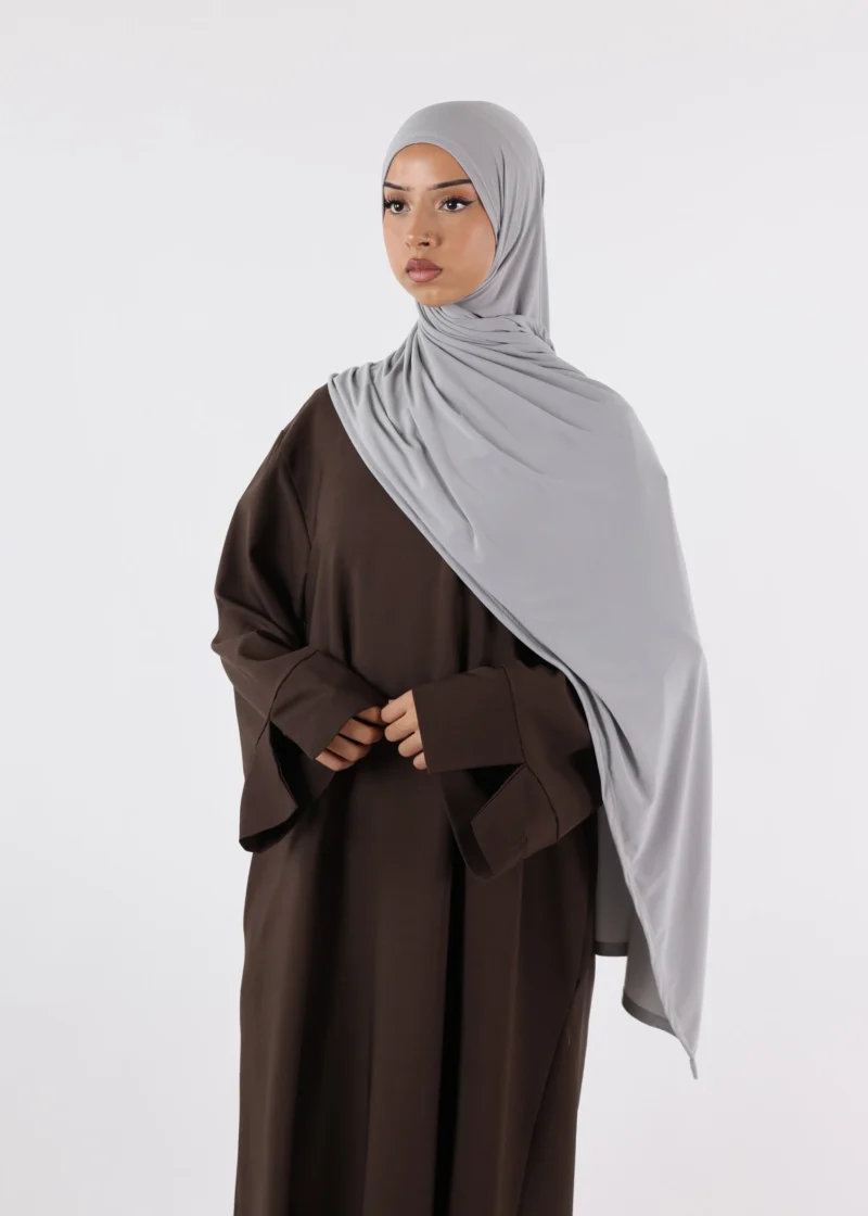 Alternative view of Premium Jersey Hijab Light Grey