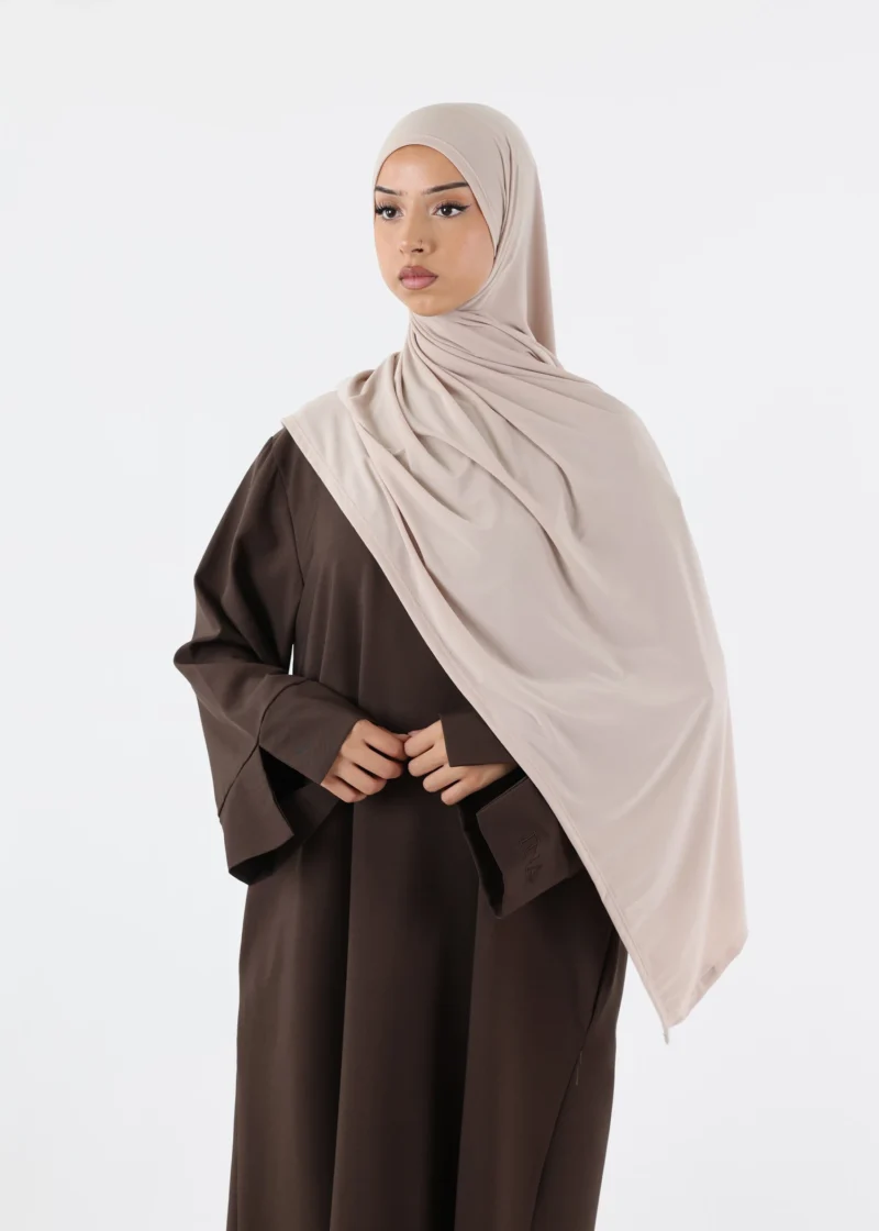 Premium Jersey Hijab Tan - Image 3