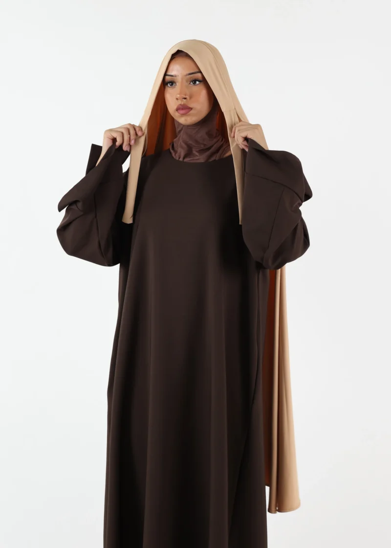 Premium Oval Instant Hijab Beige - Image 4