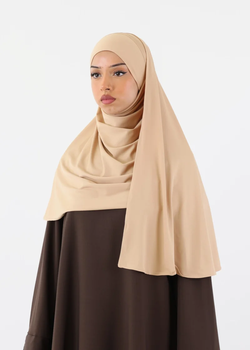 Alternative view of Premium Oval Instant Hijab Beige