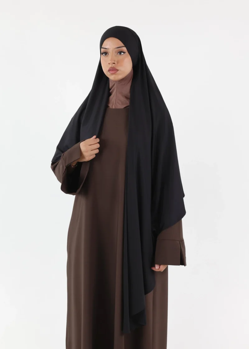 Alternative view of Premium Oval Instant Hijab Black