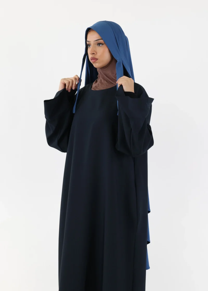 Premium Oval Instant Hijab Blue Denim - Image 3