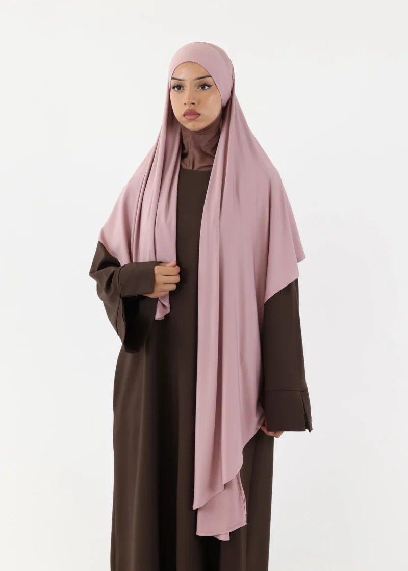 Premium Oval Instant Hijab Dusty Pink - Image 3