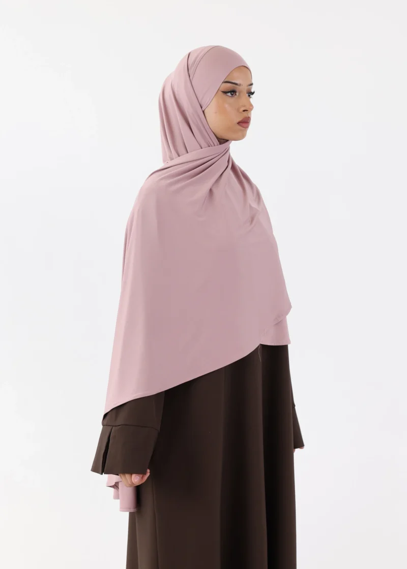 Premium Oval Instant Hijab Dusty Pink
