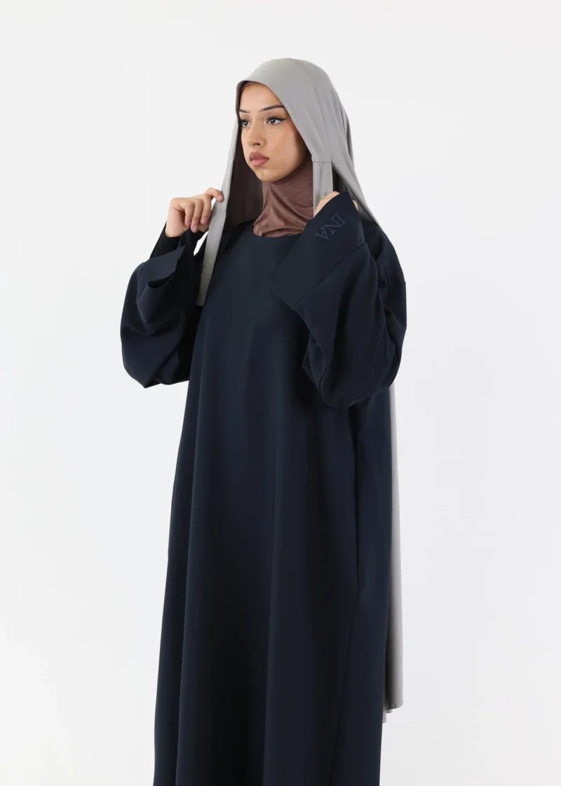 Premium Oval Instant Hijab Grey - Image 3
