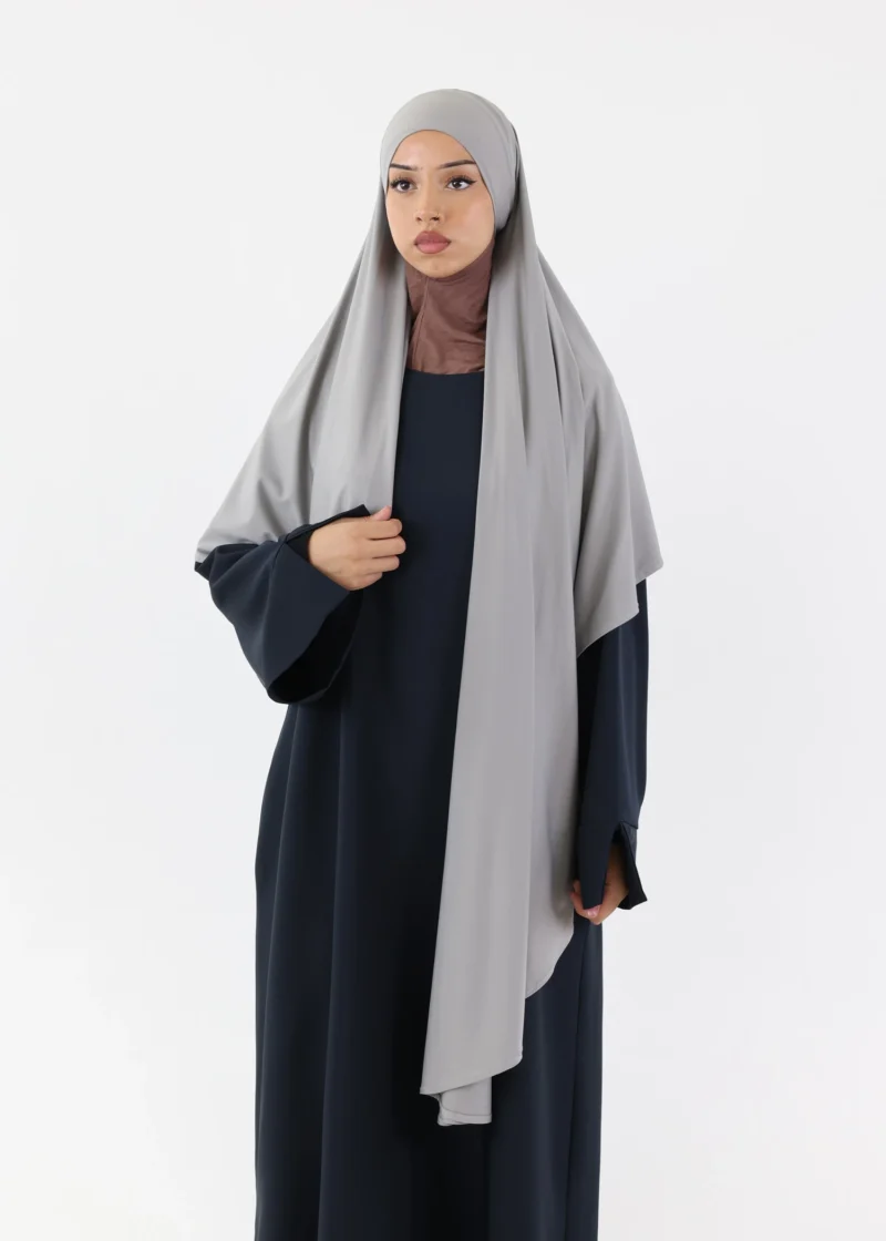 Alternative view of Premium Oval Instant Hijab Grey