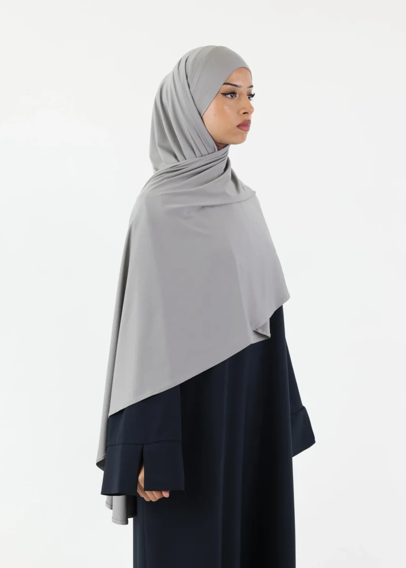 Premium Oval Instant Hijab Grey
