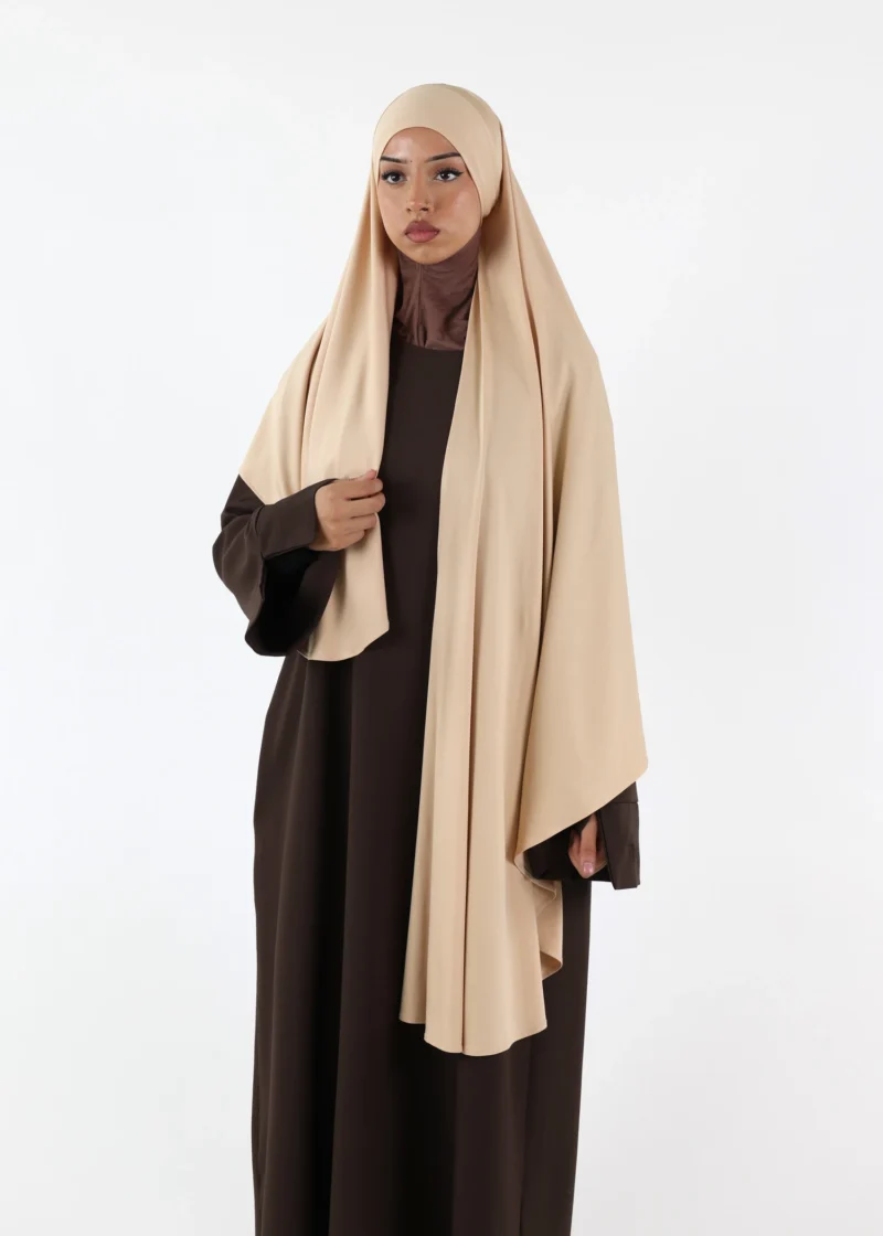 Alternative view of Premium Oval Instant Hijab Light Beige