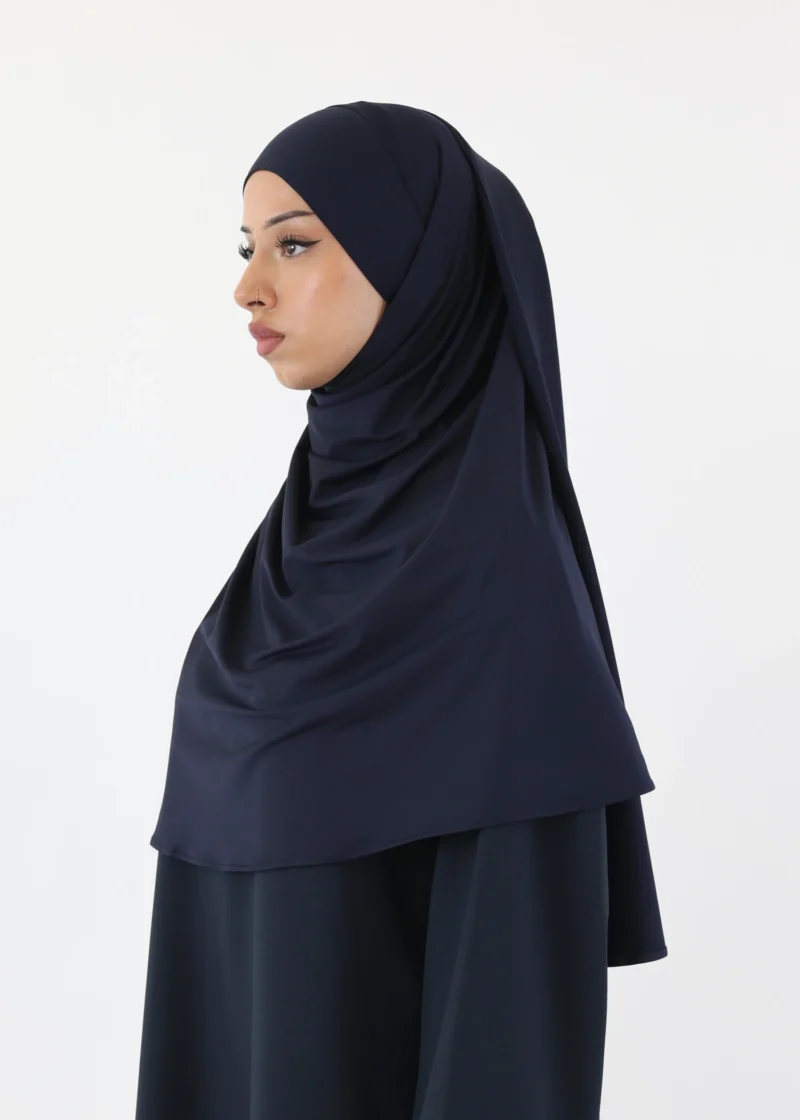Premium Oval Instant Hijab Navy - Image 4