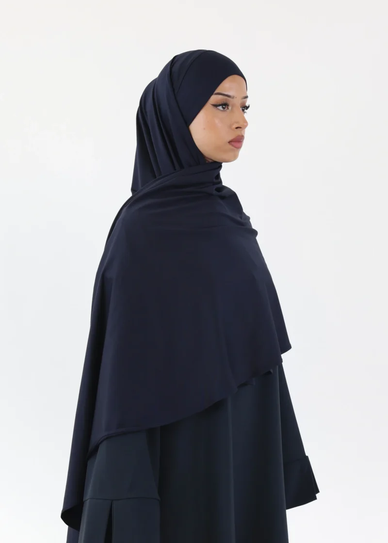 Premium Oval Instant Hijab Navy