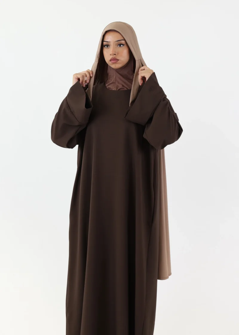 Premium Oval Instant Hijab Taupe - Image 3